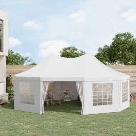 29 x 21 ft Party Tent, Wedding Tent with Sidewalls, Heavy Duty Event Tent with 2 Doors and 8 Windows, Outdoor Gazebo Tent for Party, White