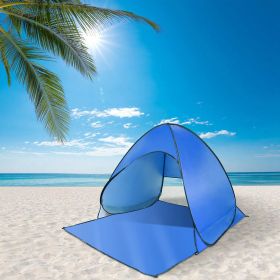 Pop-up Beach Tent, Sunshade, UV-proof Automatic Waterproof Tent For 2-3 People, With Mesh Window Storage Bag, Suitable For Outdoor Beach, Camping (Color: Blue)