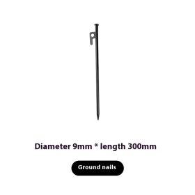 Outdoor Camping Accessories Fixed Pavilion Steel Nail (Option: Black 30CM)