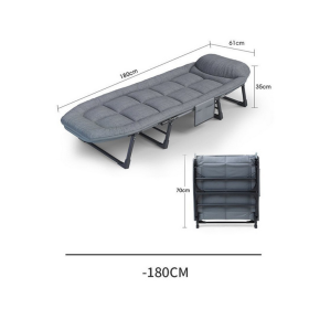 ATORPOK All In One Camping Cot For Adults Heavy Duty 450 Lbs Capacity, Portable Folding Bed With Built In Cushion Pillow, Lightweight Compact Des (Option: 180CM)